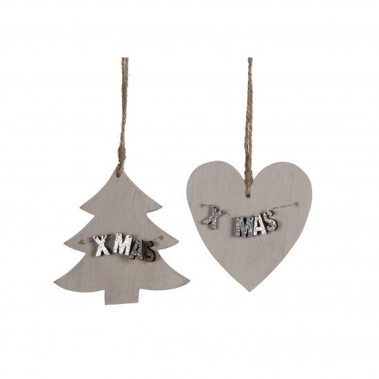 ORNAMENTO C/SCRITTA X-MAS