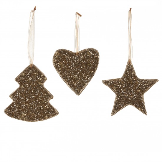 ORNAMENTO STELLA/CUORE/ALBERO 12X12 CM
