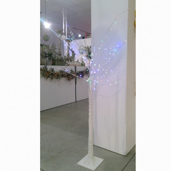 ALBERO BIANCO C/LUCI 140 CM 150 LED