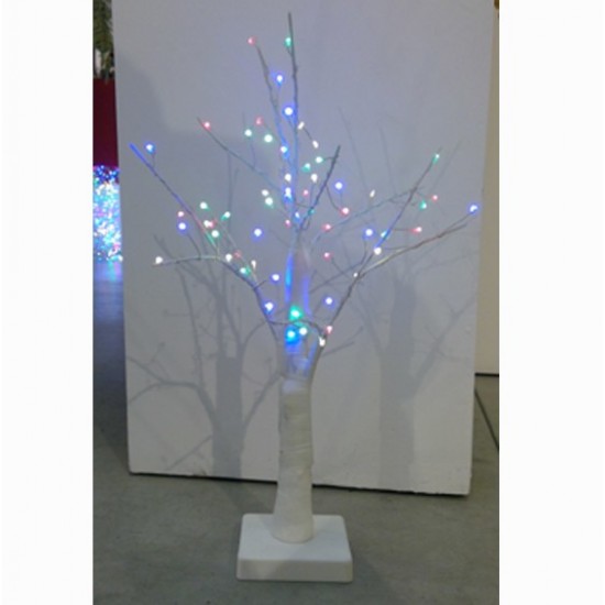 ALBERO BIANCO C/LUCI 45 CM 60 LED