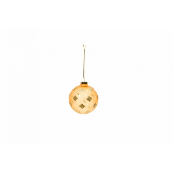 SFERA VETRO DECORATA D.8CM