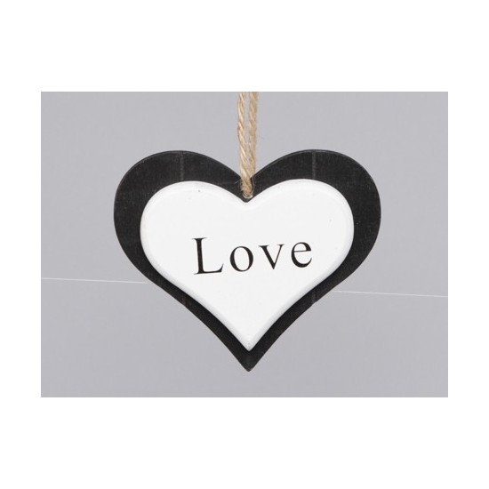 *2PZ CUORI LEGNO D'APPENDERE 11.5X10CM