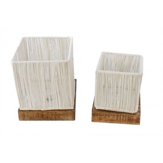 P/CANDELA BASE LEGNO GRANDE