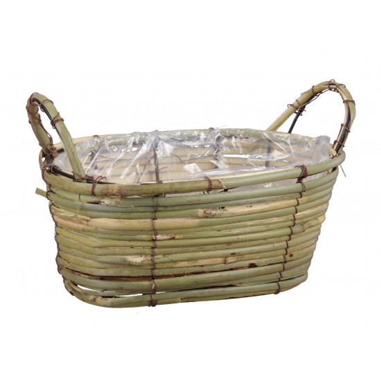 CESTA BAMBOO C/MANICI 26X15X10.5CM