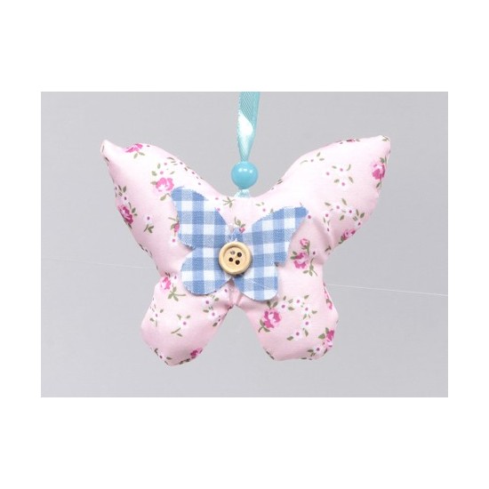 *FARFALLA TESSUTO 11X9 CM 2PZ