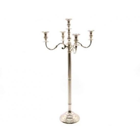 CANDELABRO ALLUMINIO 5 BRACCIA 60X51X148CM