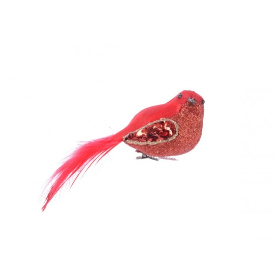 BIRD C/CLIP E GLITTER 16X5X5.5 CM