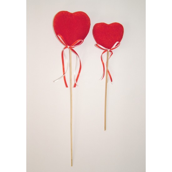 PICK CUORE VELLUTO 9CM X3PZ