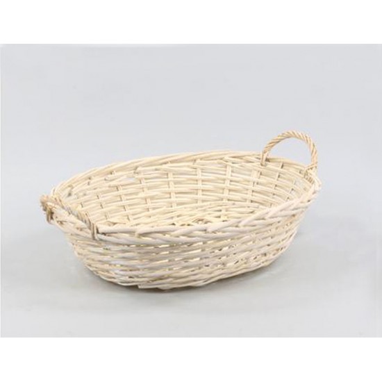 CESTO VIMINI  OVALE C/MANICI 46X346CM