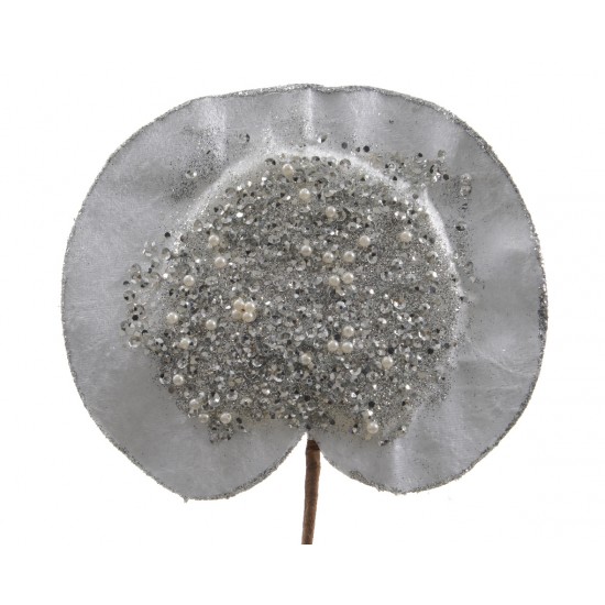 *FOGLIA C/STRASS D20H44CM