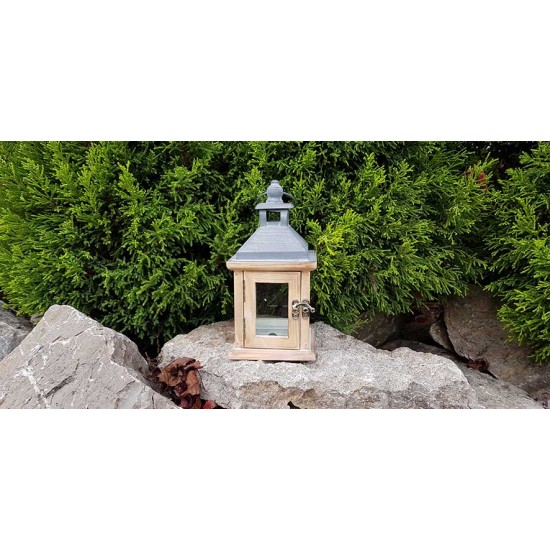 LANTERNA LEGNO 10X10 H.19.5 CM