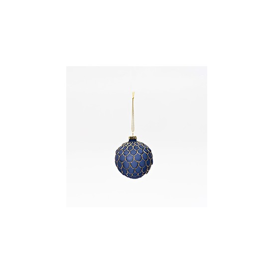 SFERA VETRO DECORATA D.8CM