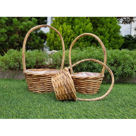 CESTO VIMINII C/MANICO MED.20X11 H.35CM